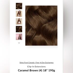 Bombay Hair Clip-In Extensions – Caramel Brown 190grams